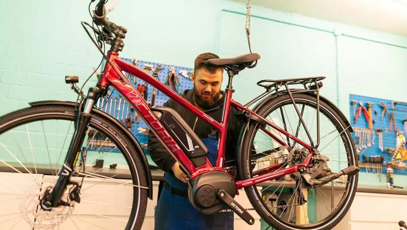 Innenansicht Fahrrad Buck – Zubehörwand